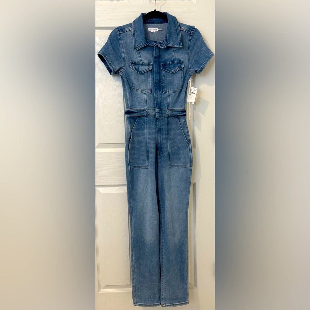 Good American denim jumpsuit